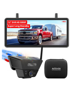 Cámara de Respaldo Inalámbrica Solar AUTO VOX 7.2" HD