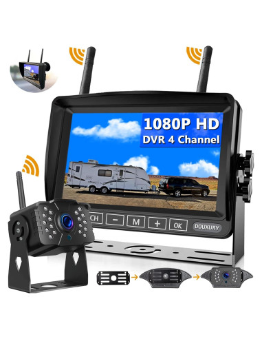 Cámara de Respaldo Inalámbrica DOUXURY HD 1080P IP69