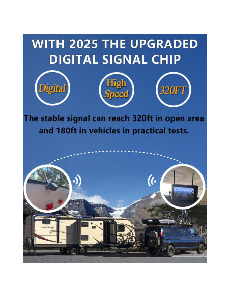 Cámara de Respaldo Inalámbrica DOUXURY HD 1080P IP69