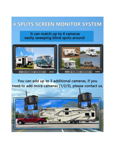 Cámara de Respaldo Inalámbrica DOUXURY HD 1080P IP69