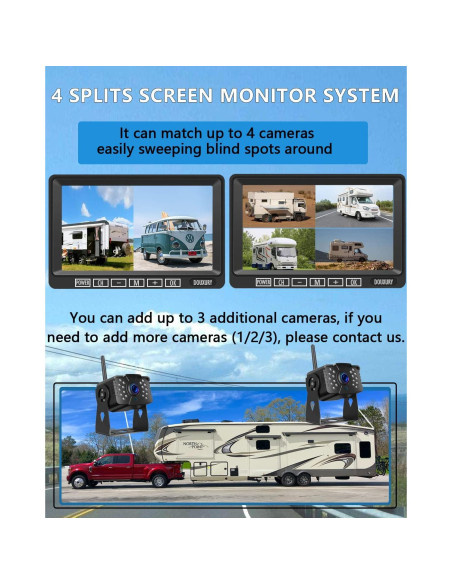 Cámara de Respaldo Inalámbrica DOUXURY HD 1080P IP69