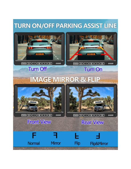 Cámara de Respaldo Inalámbrica DOUXURY HD 1080P IP69