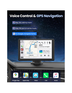 Pantalla Inalámbrica 9" Moeckearla Carplay y Android Auto 5K 2
