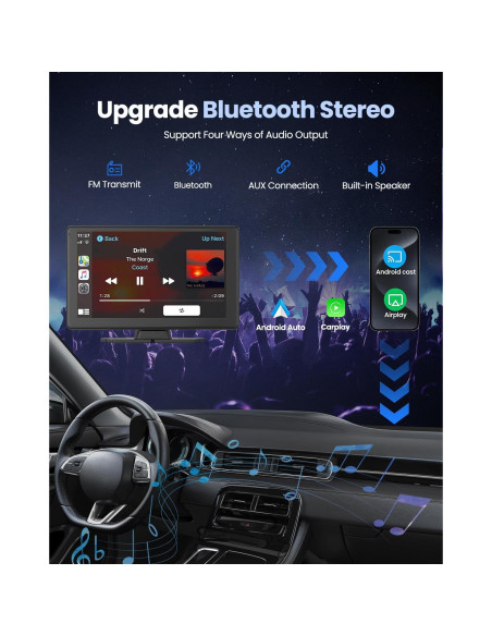 Pantalla Inalámbrica 9" Moeckearla Carplay y Android Auto 5K Pantalla Inalámbrica 9" Moeckearla Carplay y Android Auto 5K