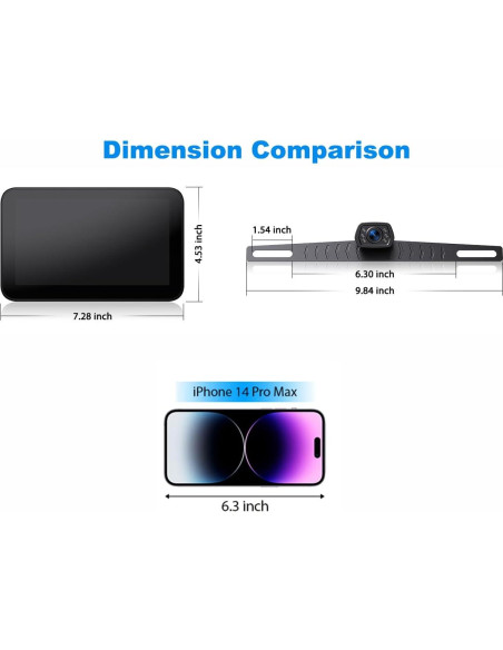 Cámara de Respaldo con Monitor 7" HD 1080P ZEROXCLUB B7 Cámara de Respaldo con Monitor 7" HD 1080P ZEROXCLUB B7