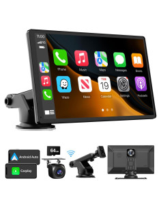 Pantalla Táctil Inalámbrica Laviay 9" CarPlay 4K GPS Bluetooth