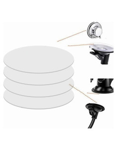 4 Discos Adhesivos Doble Cara 80mm MGQFY Transparente