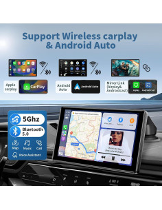Pantalla Portátil Inalámbrica Leadtree 9" HD Carplay y Android Auto 2