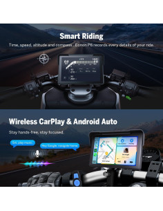 Pantalla GPS Eonon P6 para Motocicleta 7" CarPlay Android Auto 2