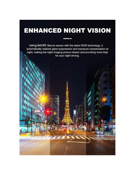 Cámara Dash JOMISE 4K Delantera y Trasera con GPS y WiFi Cámara Dash JOMISE 4K Delantera y Trasera con GPS y WiFi