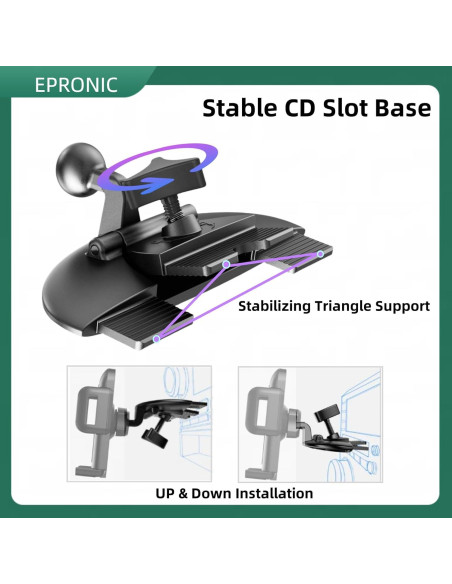 Adaptador de Soporte de Bola 17 mm EPRONIC para Pantallas GPS