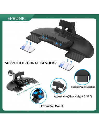 Adaptador de Soporte de Bola 17 mm EPRONIC para Pantallas GPS