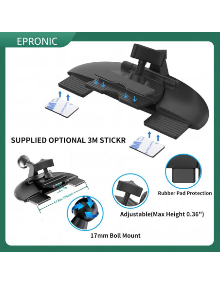 Adaptador de Soporte de Bola 17 mm EPRONIC para Pantallas GPS