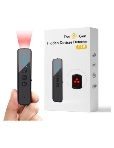 Detector de Cámara Oculta Abyliee P18-8G-V3 Portátil Negro