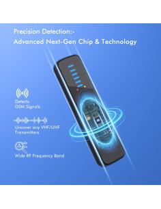 Detector de Cámara Oculta Abyliee P18-8G-V3 Portátil Negro 2