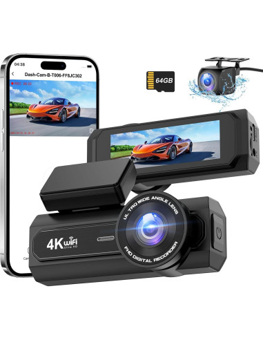 Cámara Dash Dual 4K Otovoda con WiFi y Pantalla 2.99"