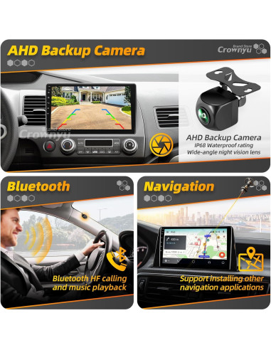 Estéreo de Coche Android 10" CROWNYU para Honda Civic 2006-2011