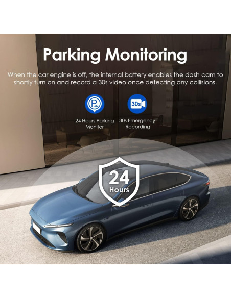 Cámara de tablero 4K AIPLUGER 3 canales GPS visión nocturna