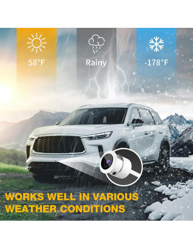 Cámara de Respaldo AHD 1080P RAAYOO L002-U2, 170 Visión Nocturna