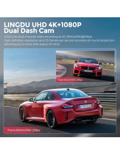 Cámara de tablero LINGDU LD02 Lite 4K GPS WiFi 64GB 2