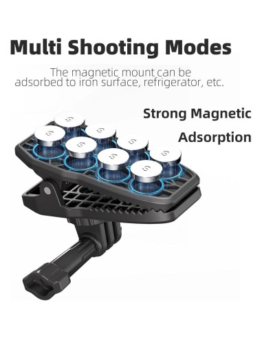 Soporte Magnético para Cámara FlySimple - Clip Ajustable 360