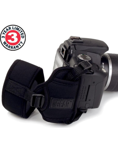 Correa de Muñeca USA Gear DualGRIP Neopreno Negro para Cámaras