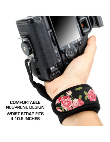 Correa de Muñeca USA Gear DualGRIP Neopreno Negro para Cámaras