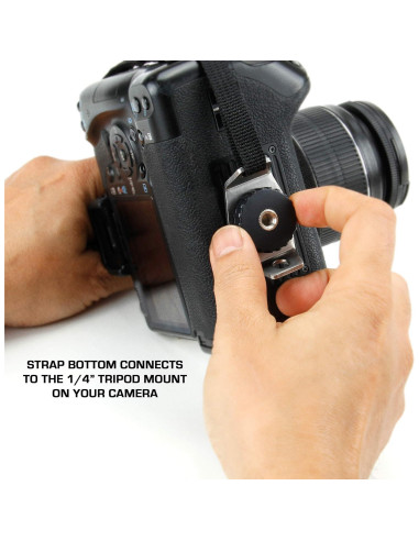 Correa de Muñeca USA Gear DualGRIP Neopreno Negro para Cámaras