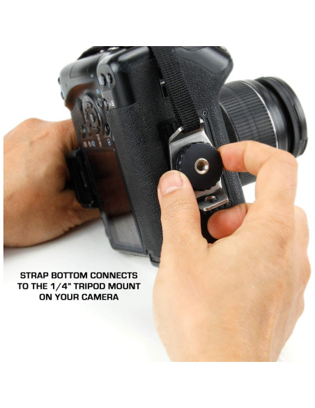 Correa de Muñeca USA Gear DualGRIP Neopreno Negro para Cámaras