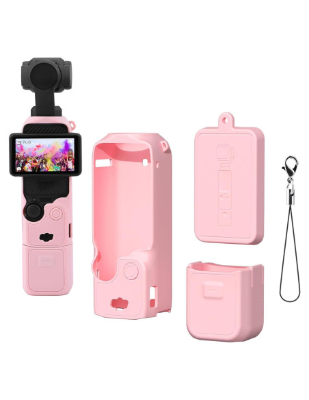 Funda Protectora de Silicona Buziba para DJI Osmo Pocket 3 Rosa