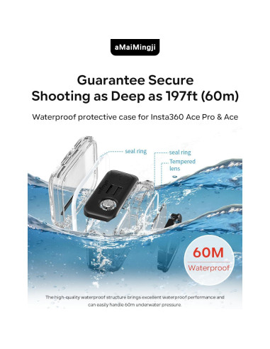 Funda de Buceo Impermeable Insta360 Ace Pro 60M - aMaiMingji