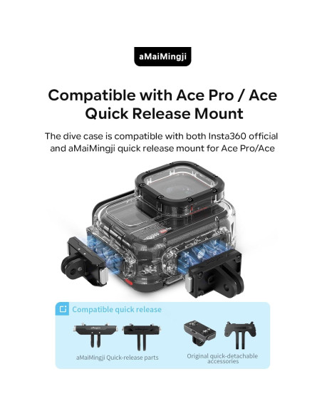 Funda de Buceo Impermeable Insta360 Ace Pro 60M - aMaiMingji
