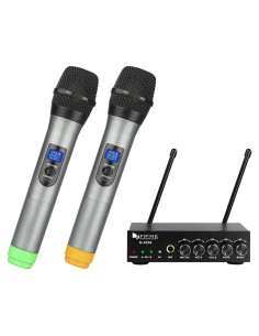 Micrófono Inalámbrico de Mano FIFINE K036 UHF 2 Canales