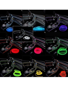 Cable LED Interior de Coche Maxlaxer 5M Azul USB 5V Flexible 2