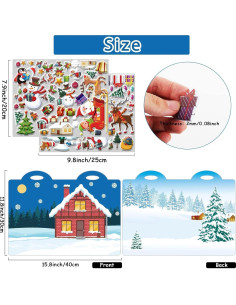 200 Stickers Esponjosos 3D Navidad ojustbeok para Niños 2