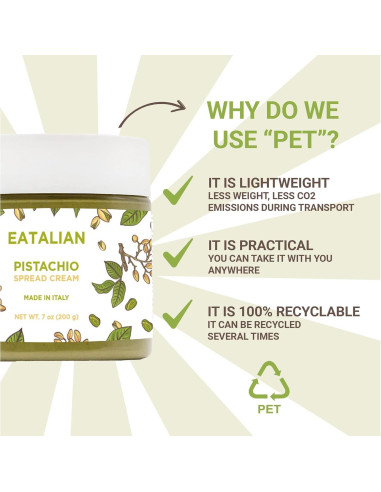 Crema de Pistacho EATALIAN 200g - Pasta Dulce para Untar