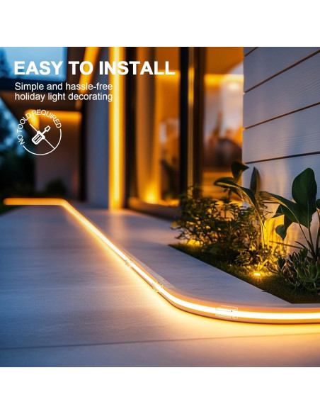 Soportes Adhesivos para Luces de Cuerda Neon Hetyue - 24 Piezas