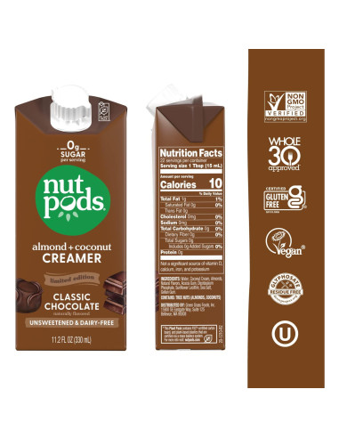 Crema Sin Lácteos Nutpods Chocolate Clásico 3x11.2oz