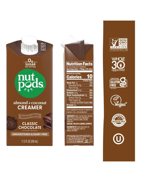 Crema Sin Lácteos Nutpods Chocolate Clásico 3x11.2oz