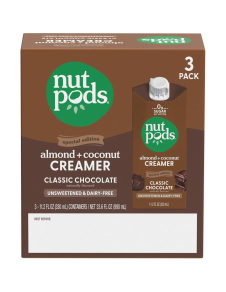 Crema Sin Lácteos Nutpods Chocolate Clásico 3x11.2oz