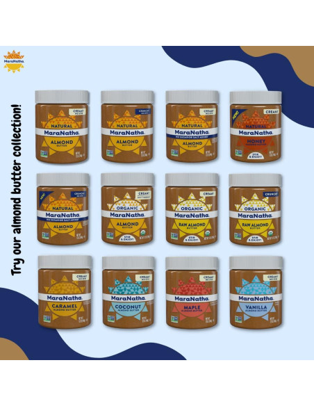 Crema de Almendra Tostada MaraNatha Vainilla 340g Sin Revolver