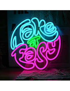 Letrero de neón LED Tómalo con Calma 32.8 cm Decoración 2