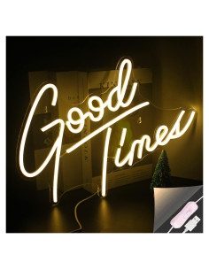 Señal de Neón Looklight Buenas Tiempos 32.9x40 cm LED USB