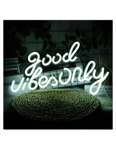 Cartel de Neón JFLLamp 'Solo Buenas Vibras' 42x25 cm LED