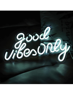Cartel de Neón JFLLamp 'Solo Buenas Vibras' 42x25 cm LED 2