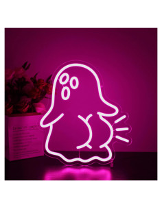 Luz de Neón LED Rosa HSJNJKFU para Decoración de Pared