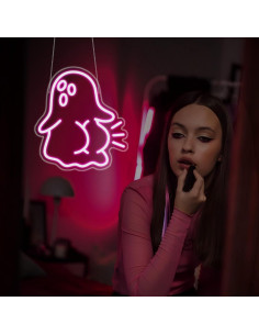 Luz de Neón LED Rosa HSJNJKFU para Decoración de Pared 2