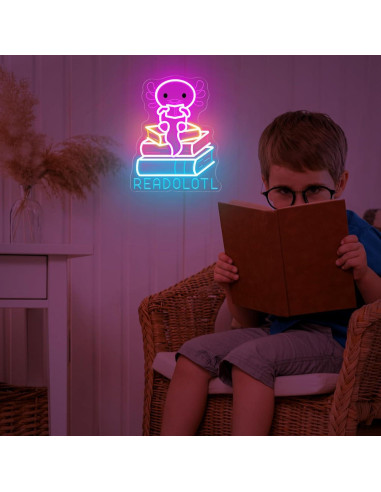 Luz de Neón LED Salamandra Readolotl 38x29 cm USB