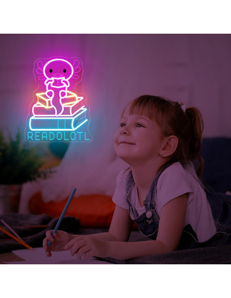 Luz de Neón LED Salamandra Readolotl 38x29 cm USB