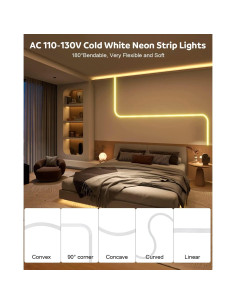 Tira de Neón LED Aclorol 5M Blanca Cálida Impermeable 120LEDs/M 2